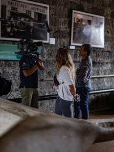 Tournage d’une séquence dans le musée des baleiniers